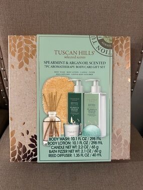 Tuscan Hills Spearmint & Argan Oil Body Care Gift Set - Green